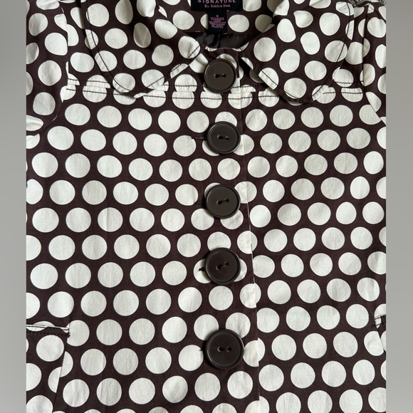 Signature by Robbie Bee women’s polka dot lightweight jacket size 8 - Picture 4 of 13